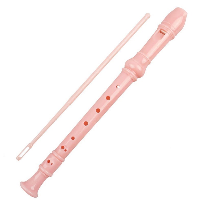 Mr.Power German Style C Key Soprano Recorder 8-Hole 3 Piece Music Musical Instruments for Beginners, Adults with Fingering Chart Cleaning Kit (Pink) - Image 4